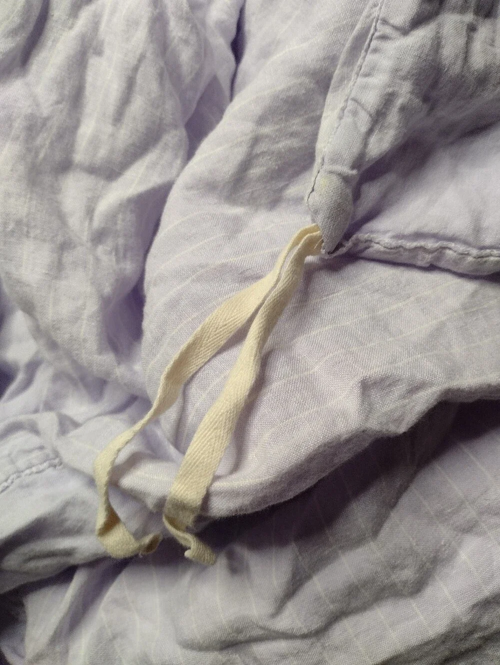 Brooklinen Linen Duvet Cover Full/Queen Lavender Purple Striped S1